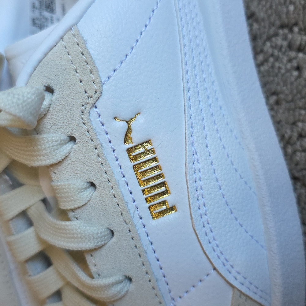 Puma White Cream Low-Top Sneakers - Picture 4 of 11